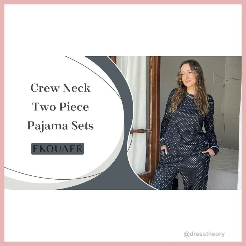 Soft Long Sleeve Pajama Set with Pockets - Sizes S-XXL